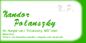 nandor polanszky business card